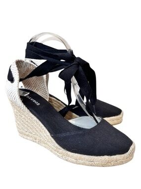 Soludos The Marseille Wedge Espadrille Black